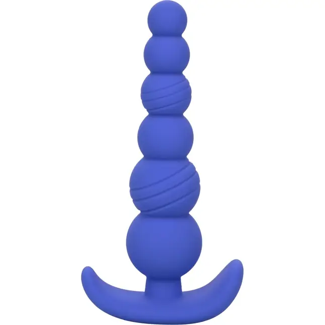 Синяя анальная пробка Cheeky X-6 Beads - 12,75 см - Cheeky