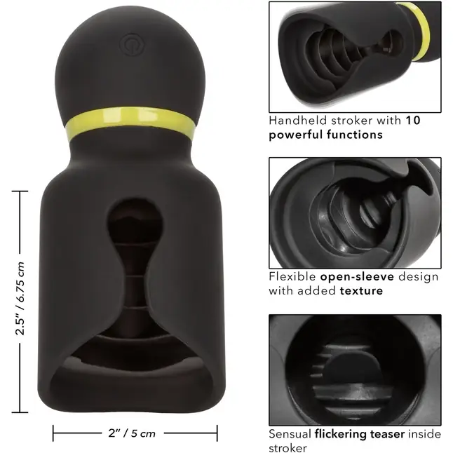 Черный вибромастурбатор Flickering Stroker - Boundless. Фотография 3.