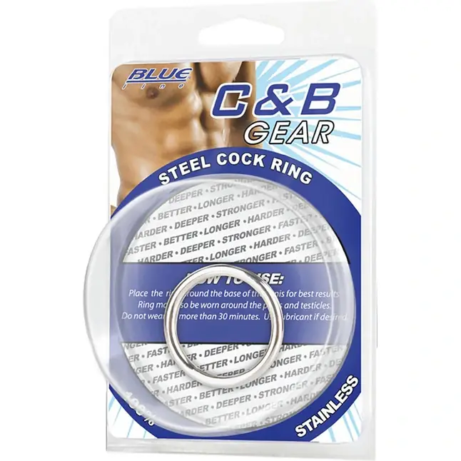 Стальное эрекционное кольцо STEEL COCK RING - 3.5 см. Фотография 2.