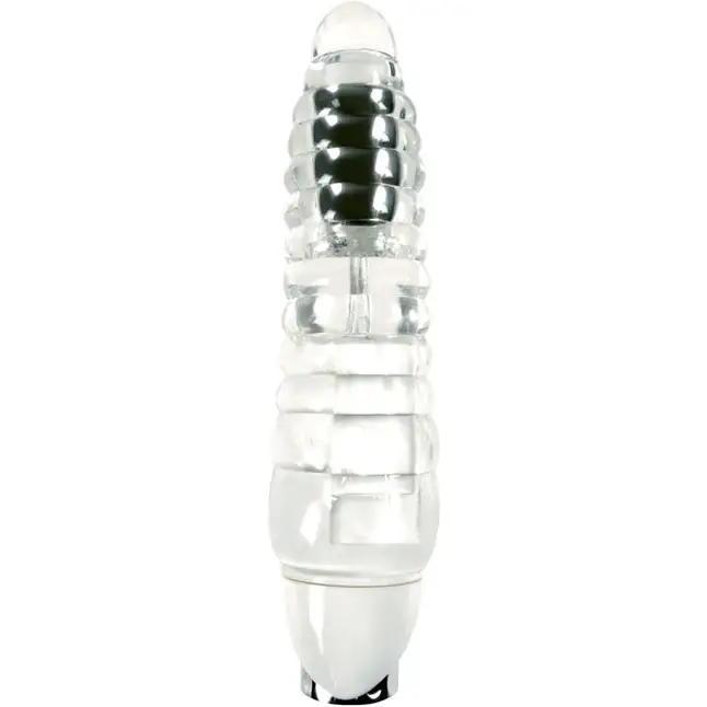 Прозрачный вибромассажёр Aurora Light Up - 18,4 см - Lucidity