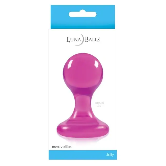 Розовая анальная пробка Luna Balls на присоске - 8,5 см - Luna Balls. Фотография 2.