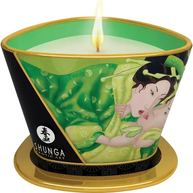 Массажная свеча Exotic Green Tea с ароматом зелёного чая - 170 мл