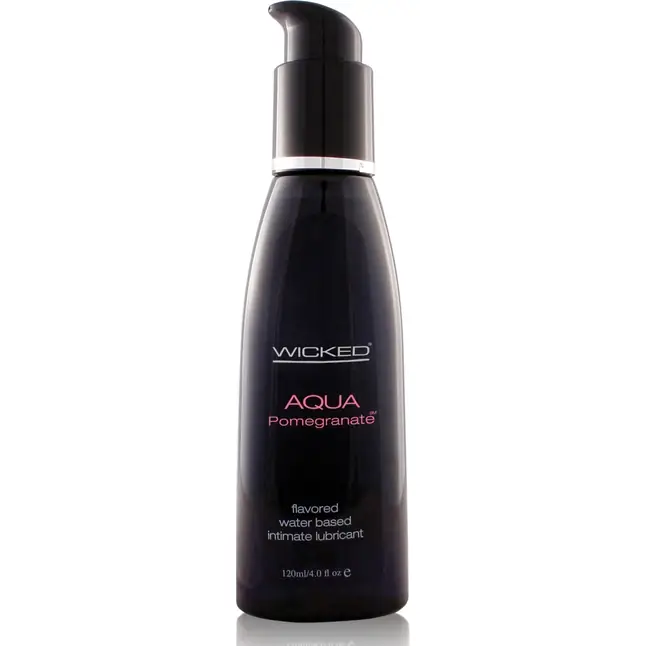 Лубрикант со вкусом граната Wicked Aqua Pomegranate - 120 мл