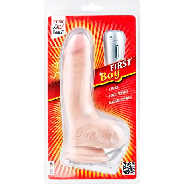 Семифункциональный вибратор First Boy - 17 см. Фотография 3.