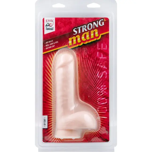 Реалистичный фаллоимитатор Strong Man с мошонкой - 16 см. Фотография 2.