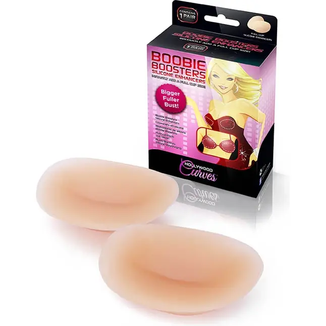 Увеличивающие грудь на один размер вкладки BOOBIEBOOSTERS SILICONE ENHANCERS из силикона. Фотография 3.