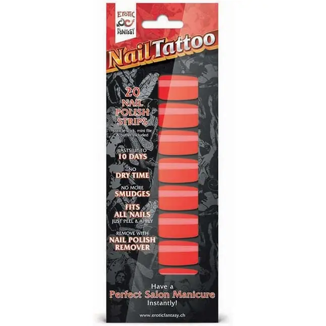 Набор лаковых полосок для ногтей Красный шик Nail Foil. Фотография 2.