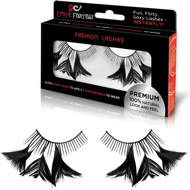 Накладные черные ресницы с перышками Flirty Feathers