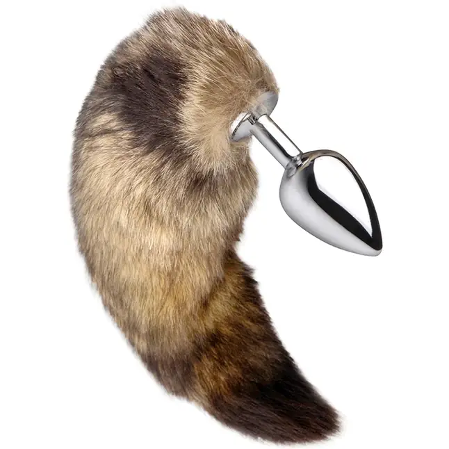 Металлическая анальная пробка с хвостом лисицы Master Series Untamed Fox Tail Anal Plug - 9 см - Master Series. Фотография 2.