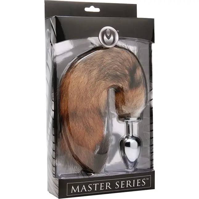Металлическая анальная пробка с хвостом лисицы Master Series Untamed Fox Tail Anal Plug - 9 см - Master Series. Фотография 5.
