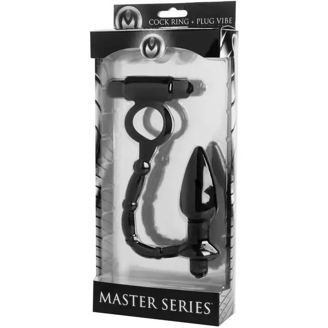 Анальный плаг с эрекционным кольцом Viaticus - 12,7 см - Master Series. Фотография 2.