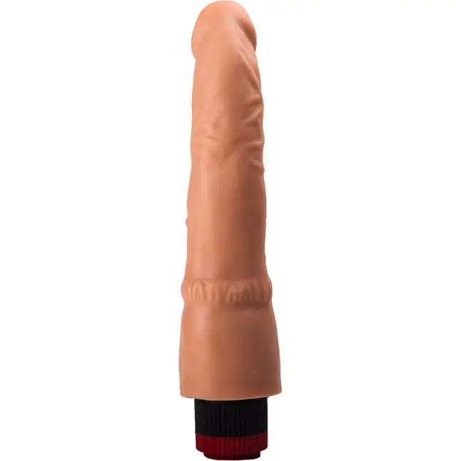 Гелевый вибратор без мошонки - 24,5 см. Фотография 3.