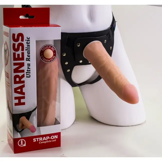 Страпон Харнесс из трусиков и насадки-фаллоса - 17,5 см - HARNESS CLASSIC