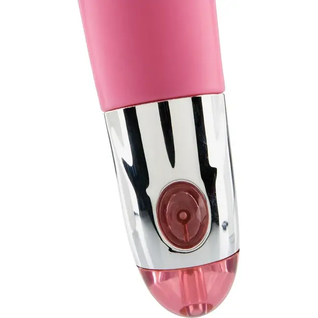 розовый вибратор со стимуляцией клитора Lovely Vibes G-spot Twin - 20 см. Фотография 2.