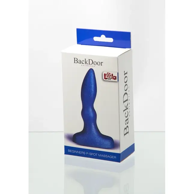 Синий анальный стимулятор Beginners p-spot massager - 11 см - Back Door Collection. Фотография 4.