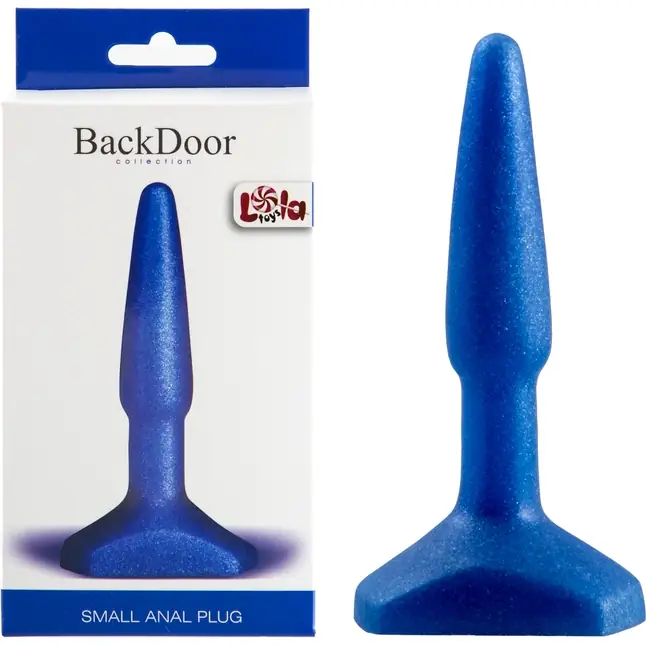 Синий анальный стимулятор Small Anal Plug - 12 см - Back Door Collection. Фотография 2.