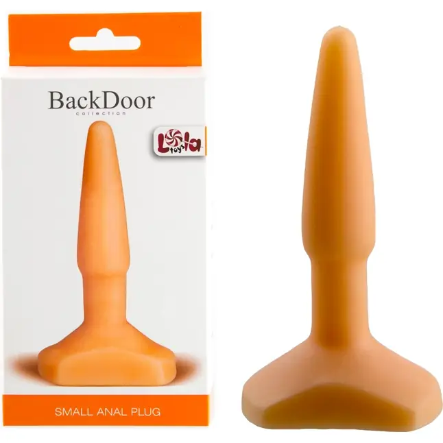 Оранжевый анальный стимулятор Small Anal Plug flash - 12 см - Back Door Collection. Фотография 2.