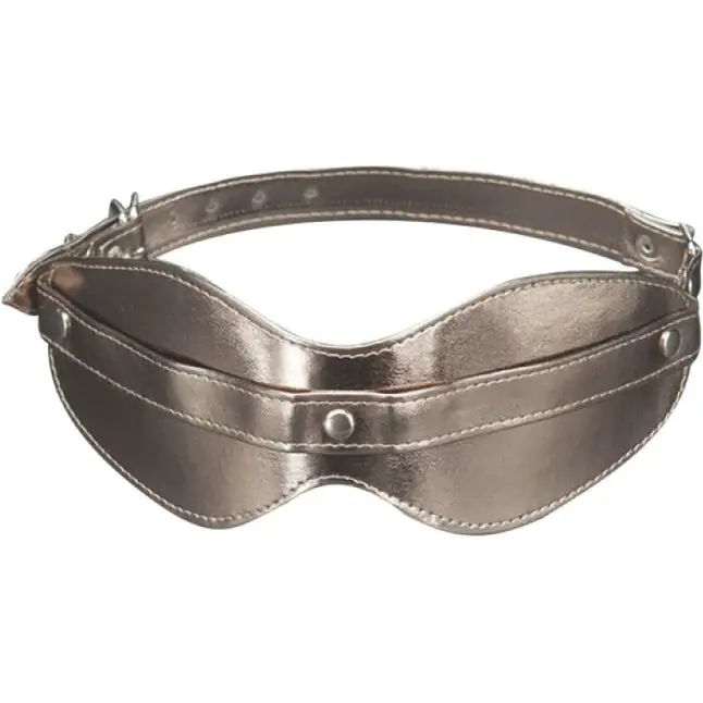 Маска на глаза из искусственной кожи цвета бронзы - BDSM accessories. Фотография 2.
