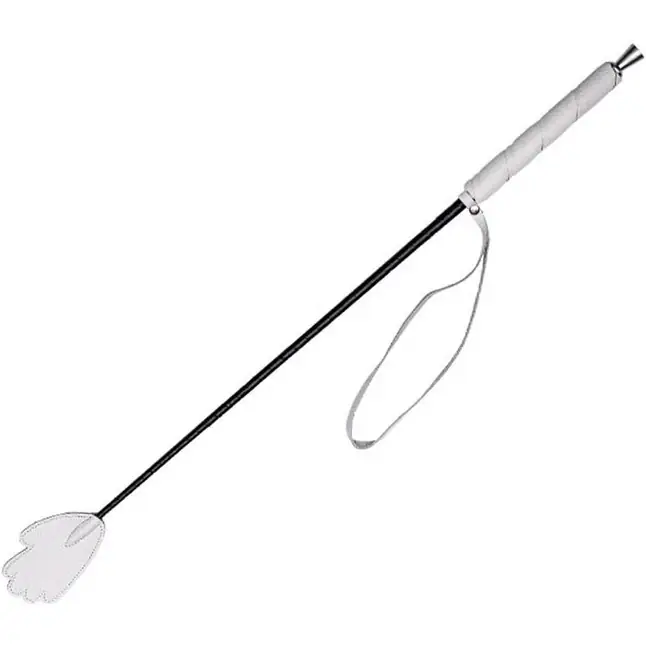 Белый стек с наконечником-ладошкой - 70 см - BDSM accessories. Фотография 2.