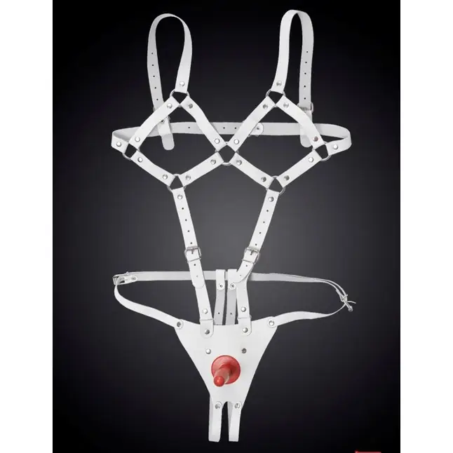 Белая сбруя Боди харнес - BDSM accessories