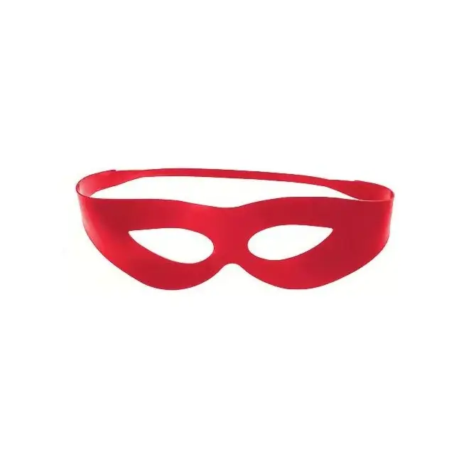 Красная маска на глаза с прорезями для глаз - BDSM accessories