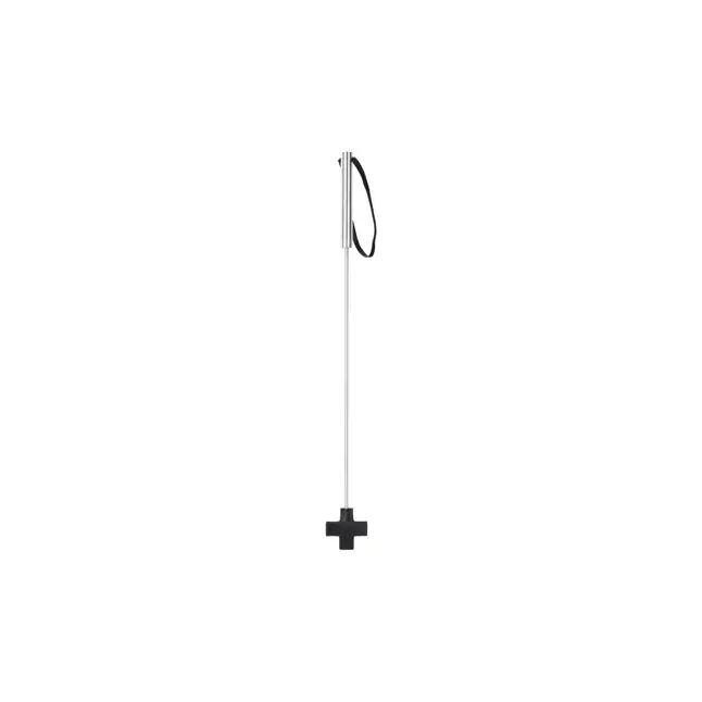 Стек металлический с крестообразным кожаным наконечником Leather Cross Tipped Metal Crop - 58 см - Fetish Factory