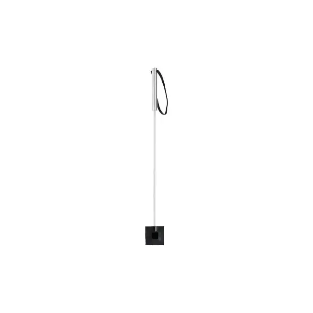 Стек металлический с квадратным кожаным наконечником Leather Square Tipped Metal Crop - 58 см - Fetish Factory