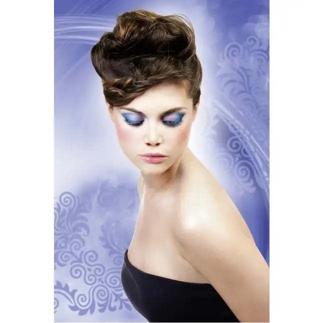 Сине-чёрные накладные ресницы Deluxe - Eyelashes Collection. Фотография 2.