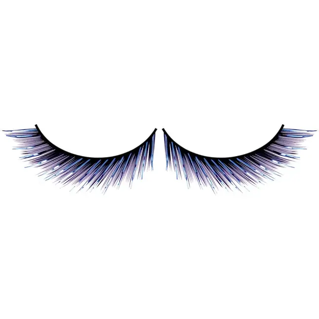 Сине-чёрные накладные ресницы Deluxe - Eyelashes Collection