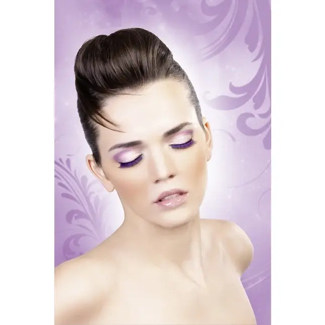 Чёрно-фиолетовые ресницы - Eyelashes Collection. Фотография 2.
