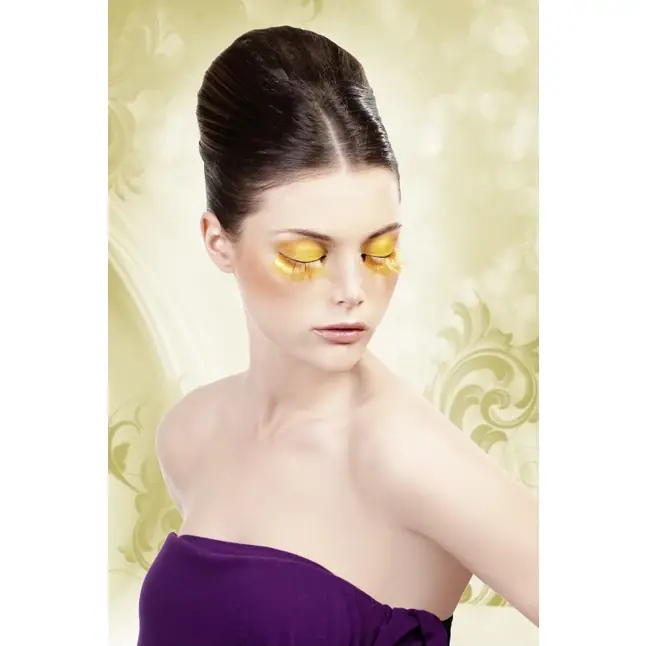Пушистые оранжевые ресницы - Eyelashes Collection. Фотография 2.