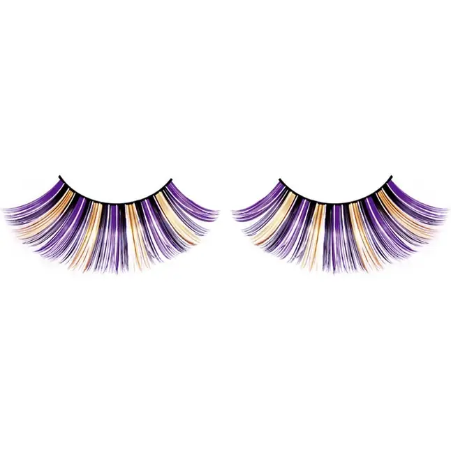 Фиолетово-черно-желтые пушистые ресницы - Eyelashes Collection