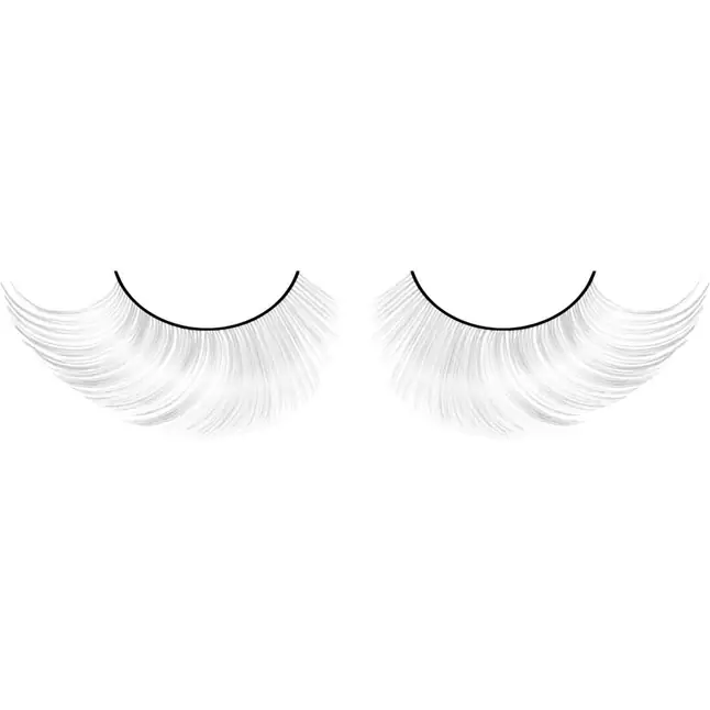 Бело-серые ресницы-перья - Eyelashes Collection