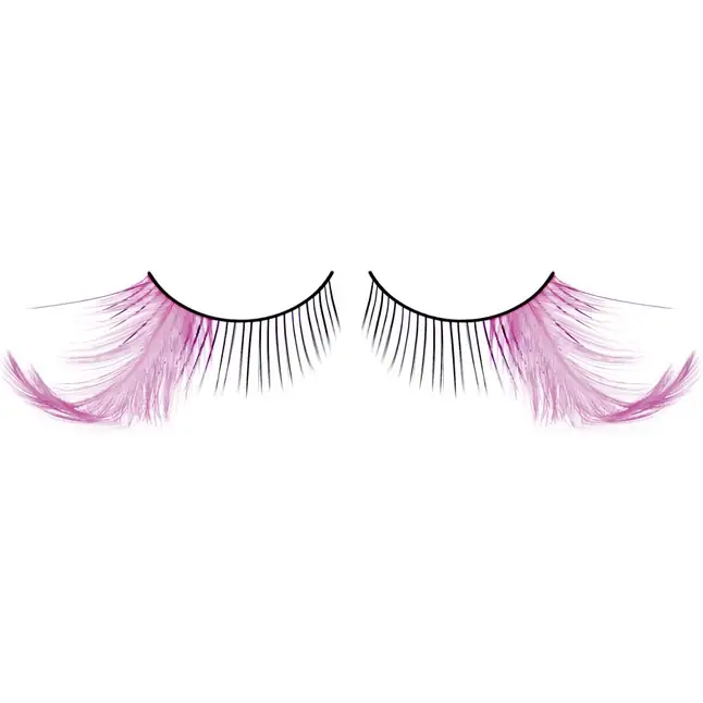 Чёрные-фиолетовые ресницы-перышки - Eyelashes Collection