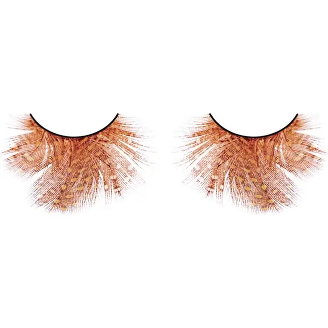 Оранжево-красные ресницы-перья - Eyelashes Collection