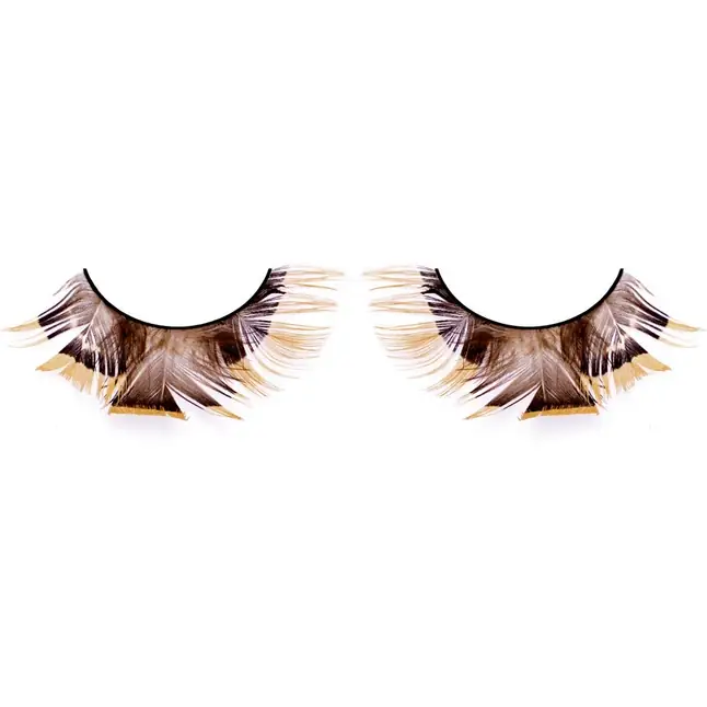 Коричневые ресницы-перья - Eyelashes Collection
