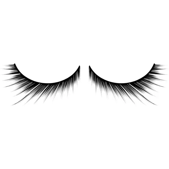 Чёрные накладные ресницы с подкрученными длинными ресничками Premium - Eyelashes Collection