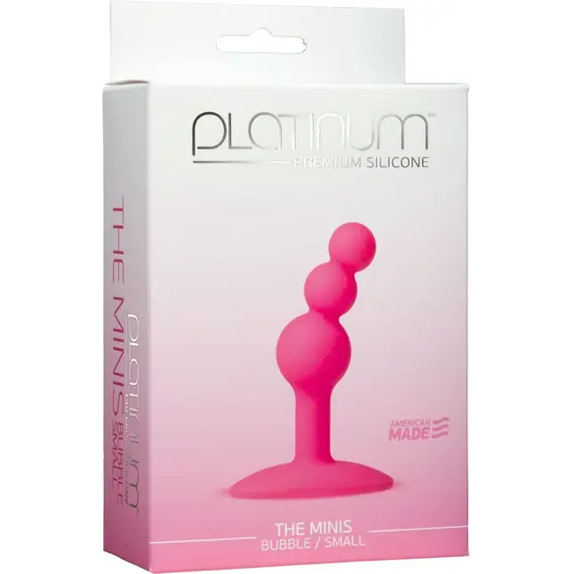 Розовый анальный плуг The Mini - 9,6 см - Platinum Premium Silicone. Фотография 2.