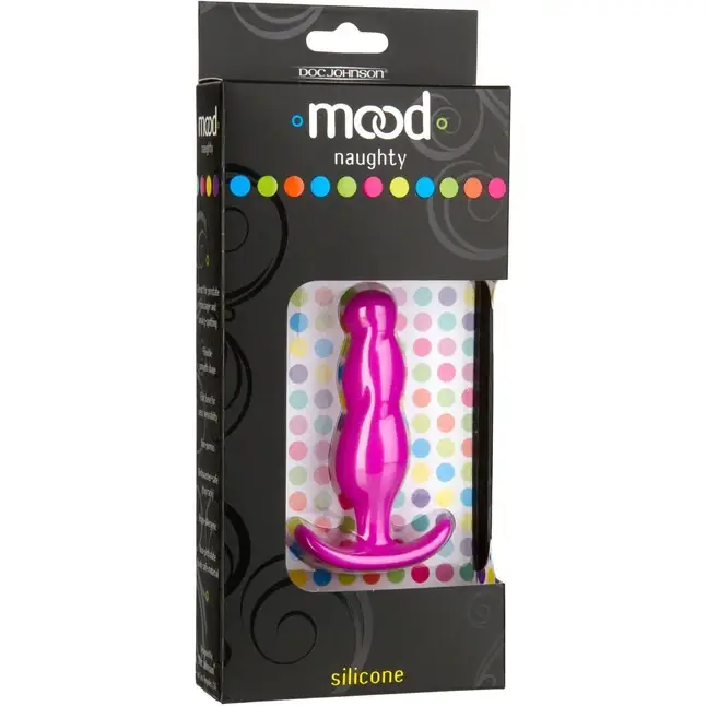 Розовая анальная пробка Mood Naughty 3 3 Silicone для ношения - 7,6 см - Mood. Фотография 2.
