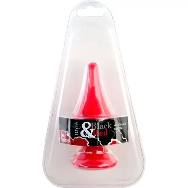 Красная анальная втулка на ножке - 11 см - Black Red. Фотография 2.