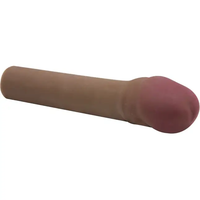 Удлиняющая насадка с вибрацией Transformer Penis Dark - 20,3 см - CyberSkin