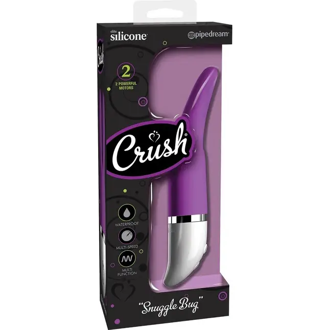 Фиолетовый мини-вибромассажер SNUGGLE BUG - 18,5 см - Crush. Фотография 4.