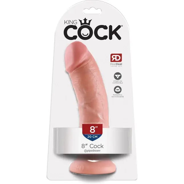Реалистичный фаллоимитатор 8 Cock на присоске - 20,3 см - King Cock. Фотография 4.