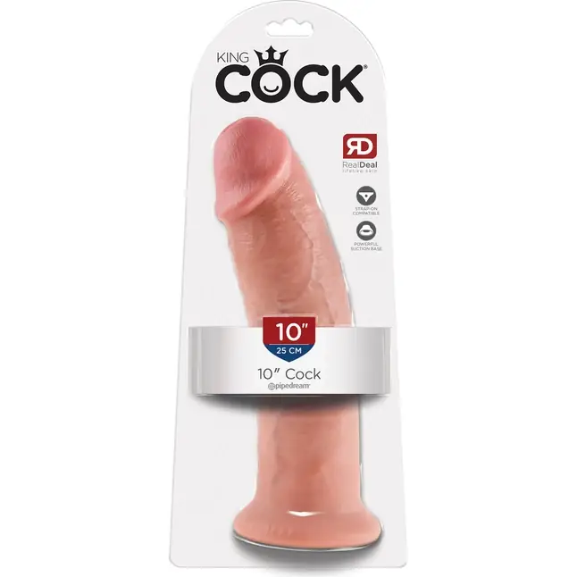 Большой фаллоимитатор 10 Cock на присоске - 25,4 см - King Cock. Фотография 9.