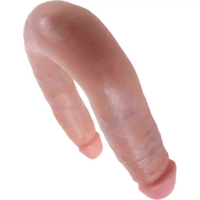 Двусторонний фаллоимитатор U-Shaped Small Double Trouble - 33,5 см - King Cock. Фотография 3.