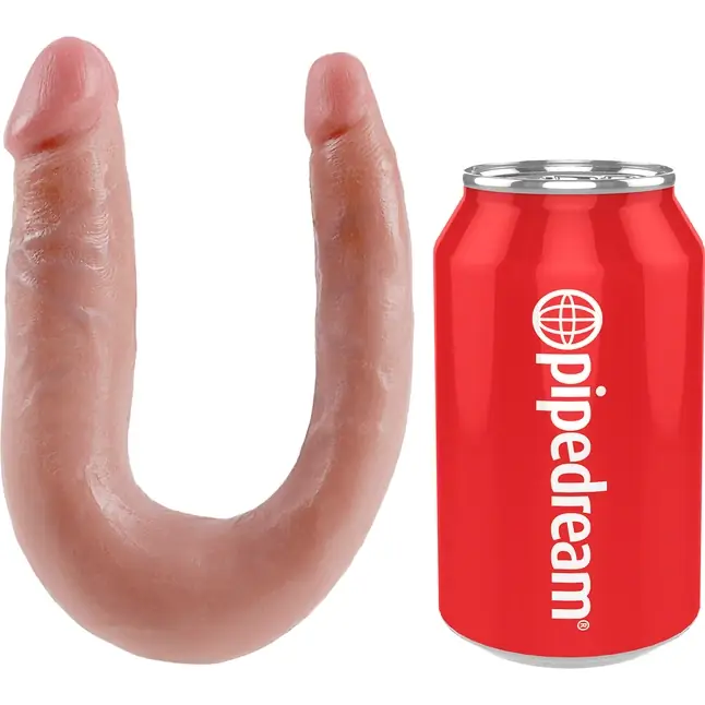 Двусторонний фаллоимитатор U-Shaped Small Double Trouble - 33,5 см - King Cock. Фотография 7.