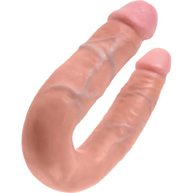 Двусторонний фаллоимитатор U-Shaped Medium Double Trouble - 34,6 см - King Cock. Фотография 4.