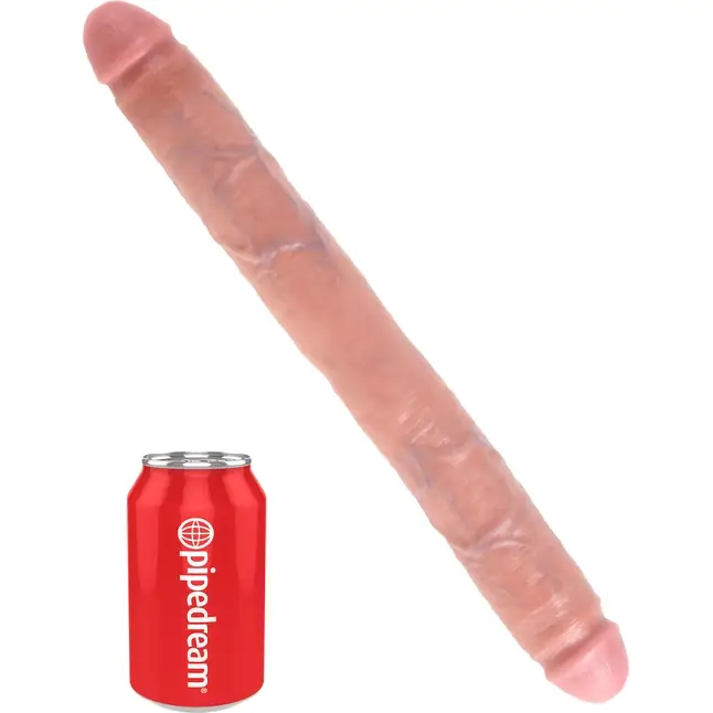 Телесный двусторонний фаллоимитатор 16 Thick Double Dildo - 40,6 см - King Cock. Фотография 2.