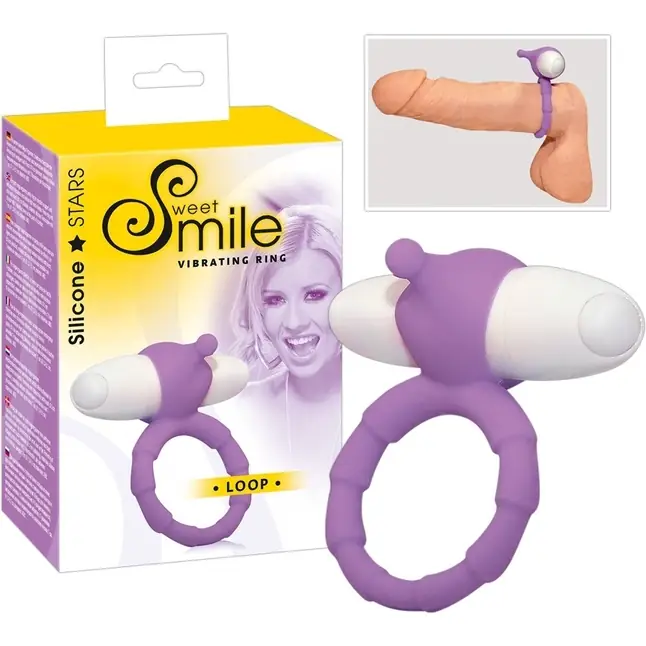 Сиреневое эрекционное кольцо с вибропулей Loop - Sweet Smile