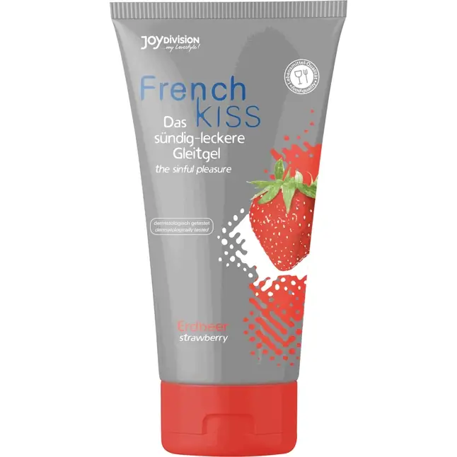 Съедобный лубрикант Frenchkiss с ароматом клубники - 75 мл